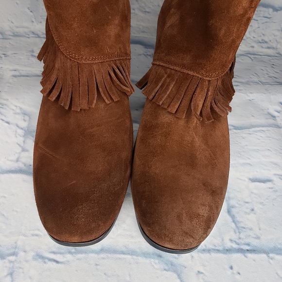 Buttero Suede fringe ankle booties size 37 - Picture 5 of 8
